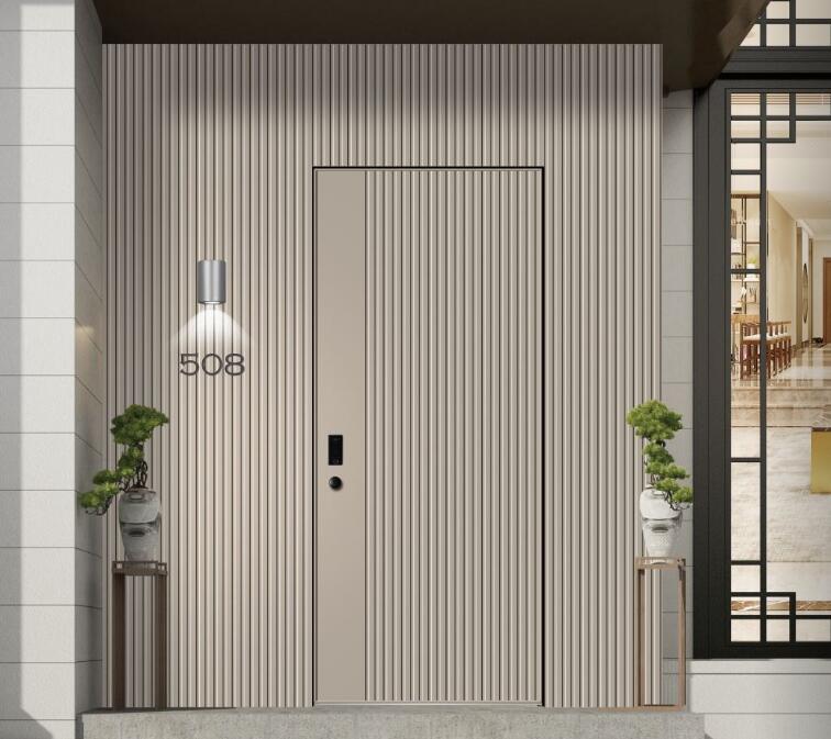 一門一景精雕鑄鋁門